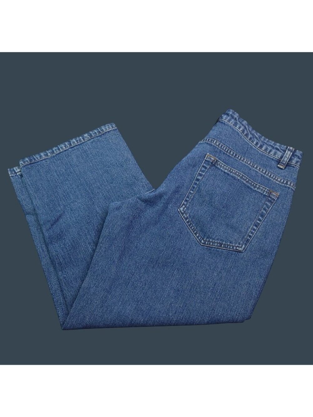 Lee Riveted Ultimate 5 Womens Straight Leg Capri Vintage Jeans 8 Stretch Pockets